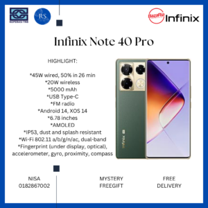 [RS] Infinix Note 40 Pro 5G/x6851 (8+256gb)