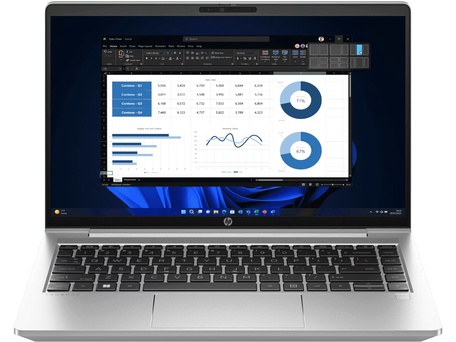 HP PROBOOK 4 G1iR-C3UB8AT 14"WUXGA Notebook Pike silver ( C5 120U, 16GB, 512 GB SSD, Intel, W11P ) - Image 2