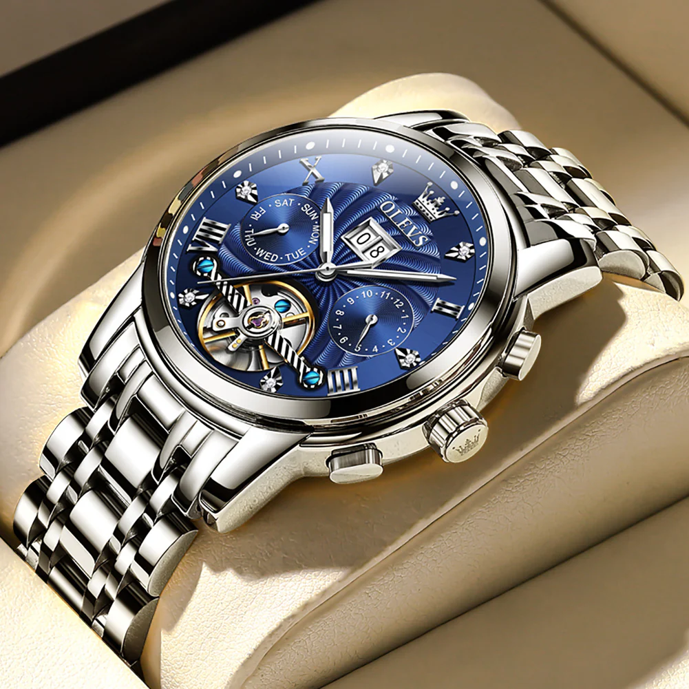 Olevs Tourbillon Automatic Style Watch - Imej 2