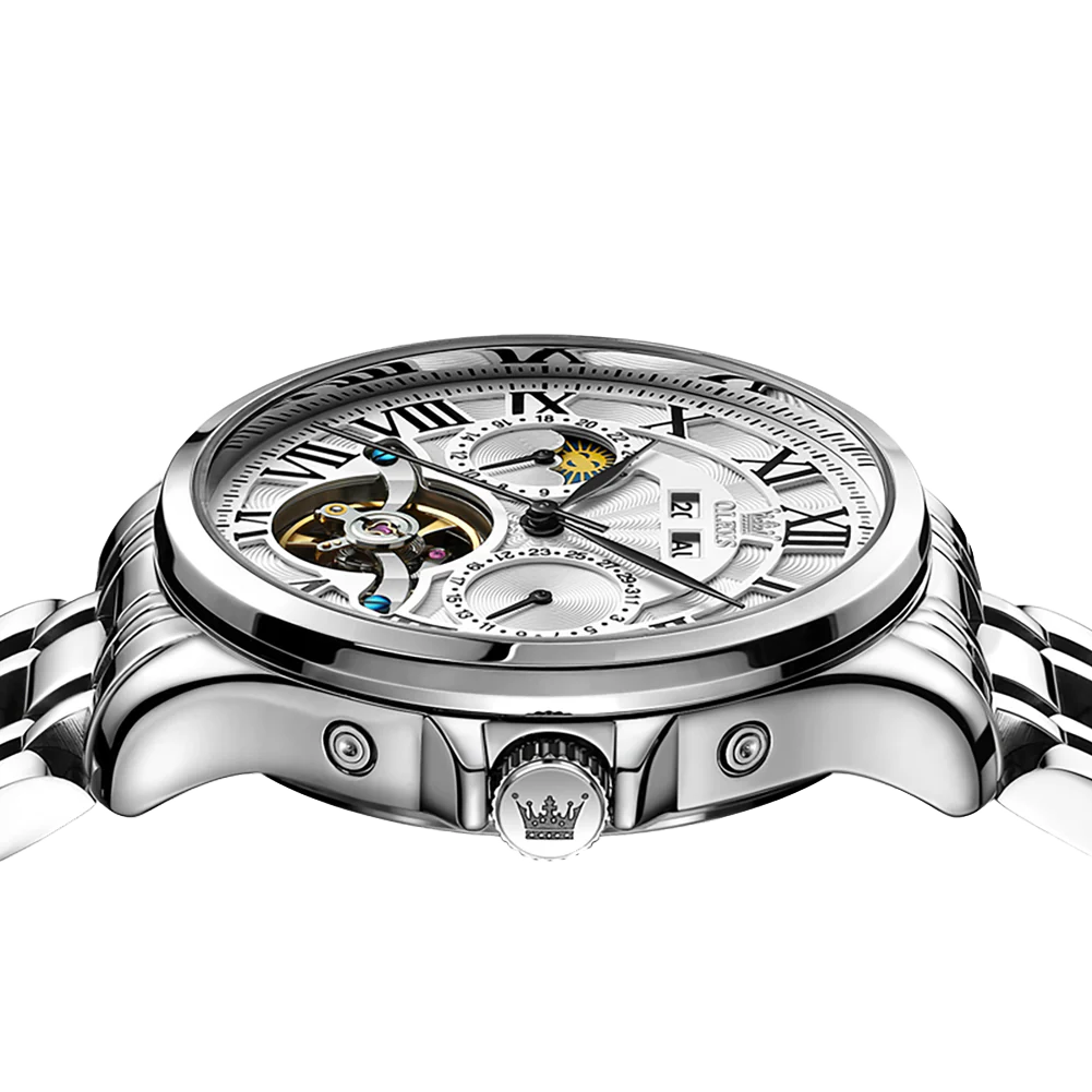 Olevs Mechaniq Tourbillion Automatic Style Leather Watch - Image 3