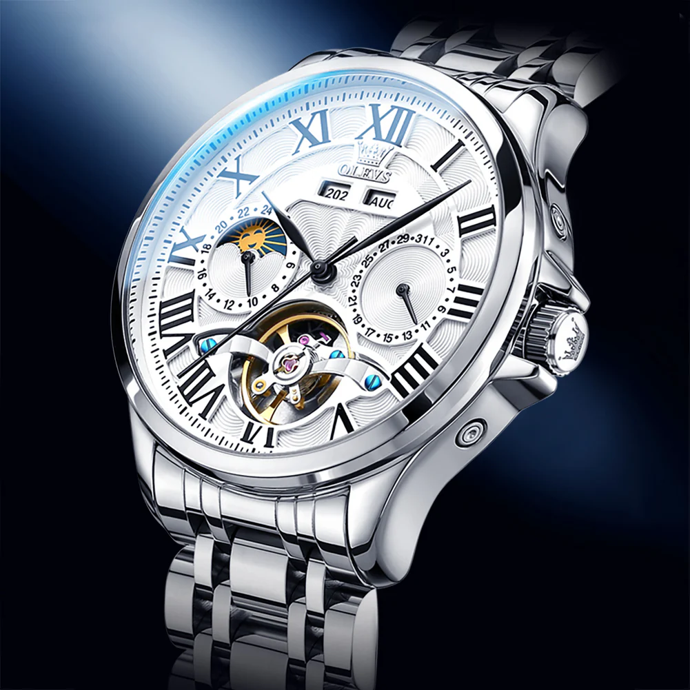 Olevs Mechaniq Tourbillion Automatic Style Watch - Image 2