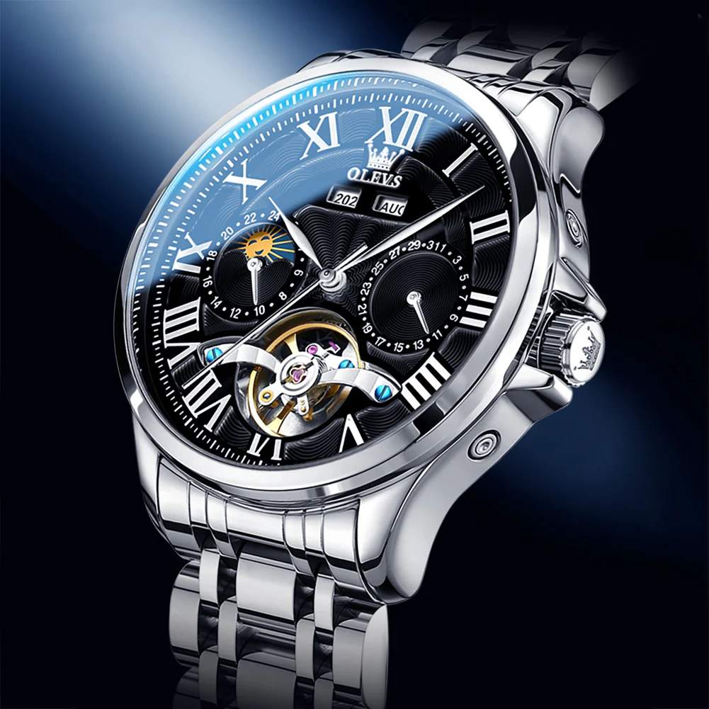 Olevs Mechaniq Tourbillion Automatic Style Watch - Image 2