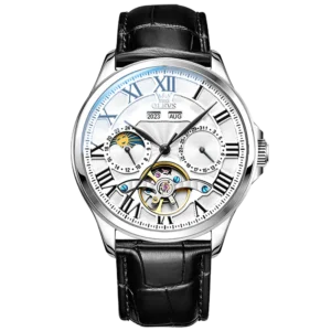 Olevs Mechaniq Tourbillion Automatic Style Leather Watch