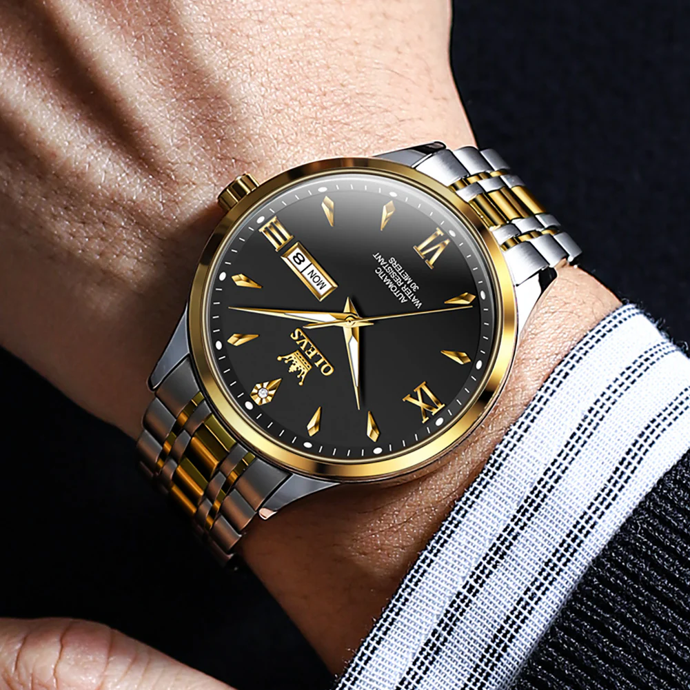 Olevs Classic Mechaniq Automatic Style Watch - Image 3