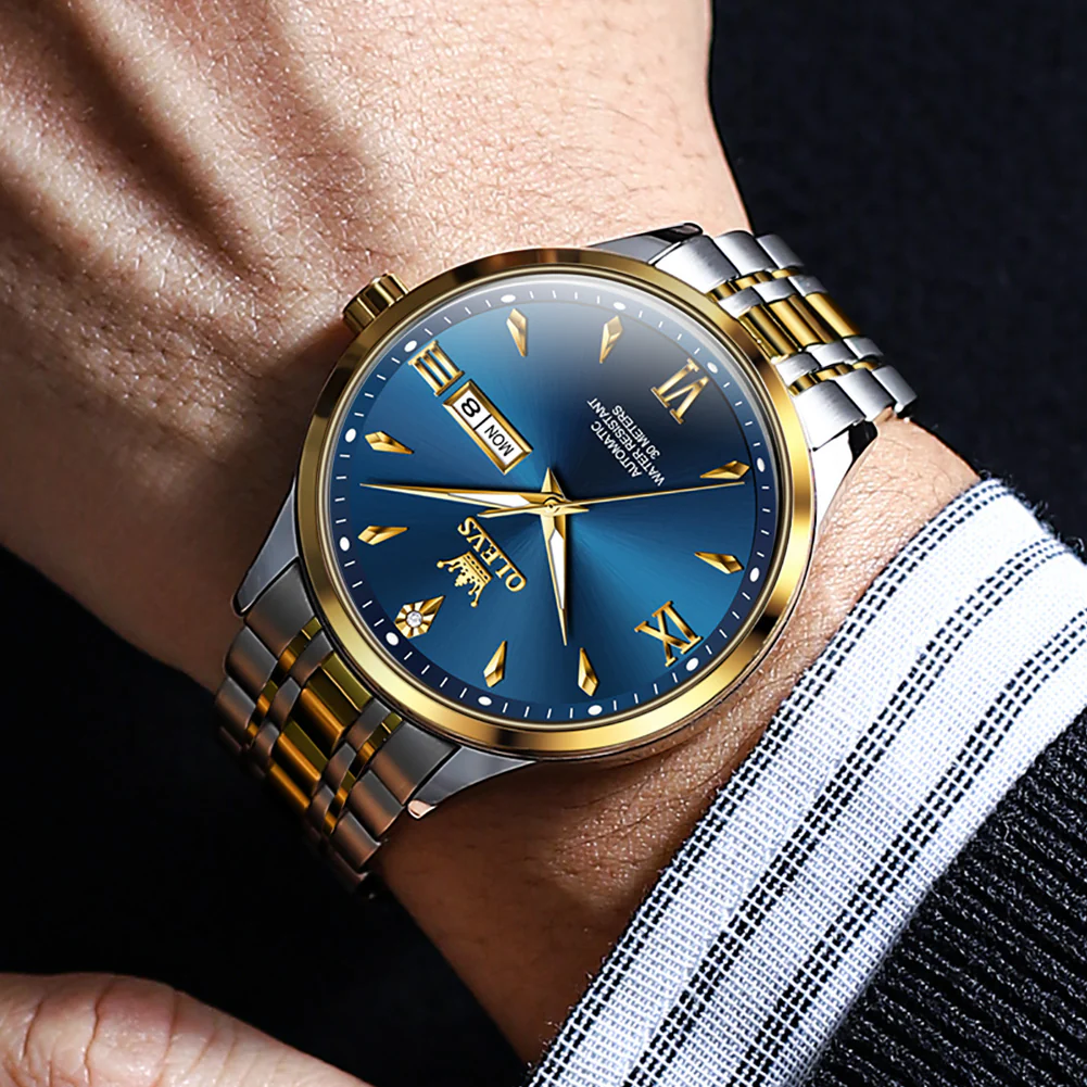 Olevs Classic Mechaniq Automatic Style Watch - Image 3