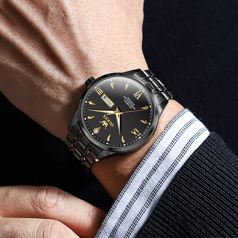 Olevs Classic Mechaniq Automatic Style Watch - Imej 3