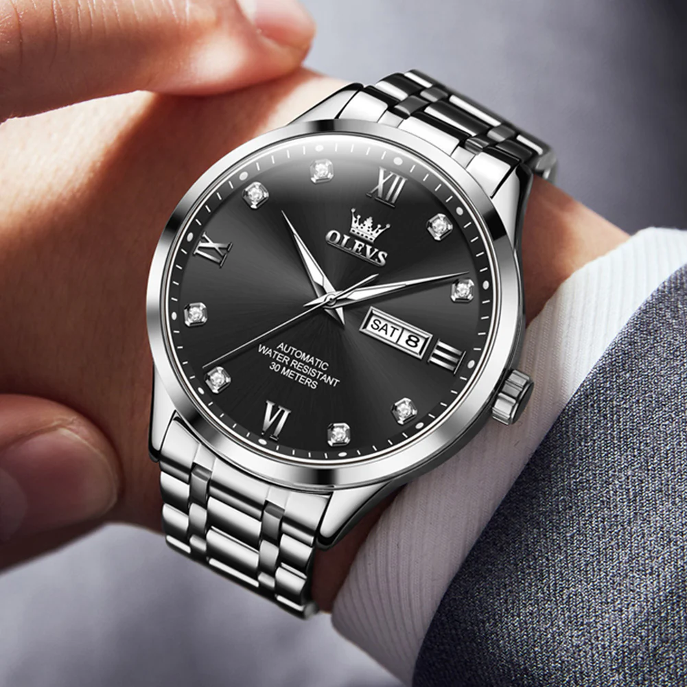 Olevs Classic Mechaniq Automatic Style Watch - Image 4