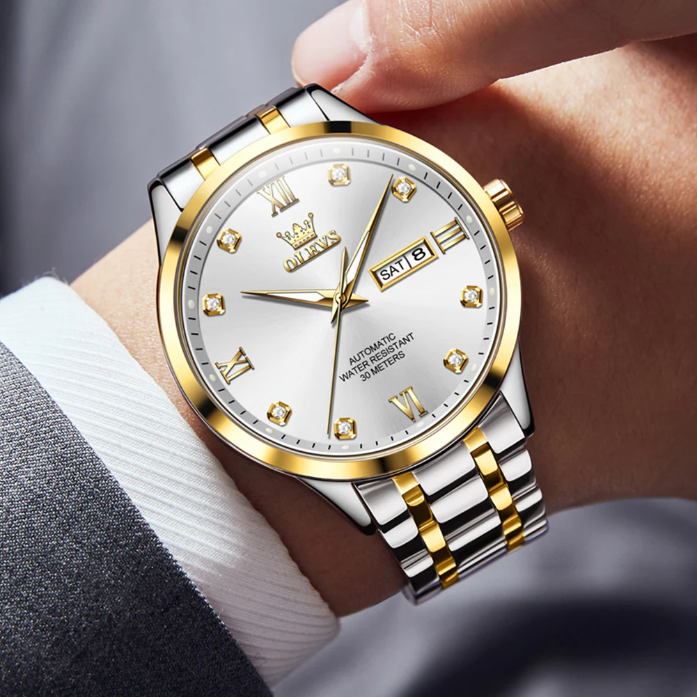 Olevs Classic Mechaniq Automatic Style Watch - Image 3