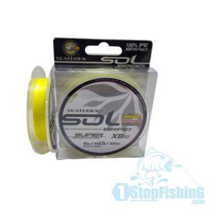 BRAIDED LINE,SEAHAWK SOL X8 YELLOW (300M)