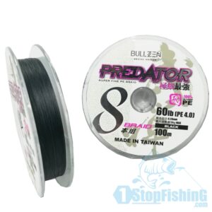 BULLZEN PREDATOR HYPER PE 8 BRAID (100m) BLACK