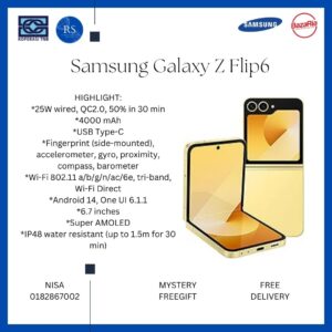 [RS] Samsung Galaxy Z Flip 6 5G (12+256gb) | (12+512gb)