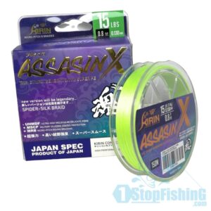 LINE,KIRIN ASSASIN-X 8X 150M (FLUORESCENT GREEN)