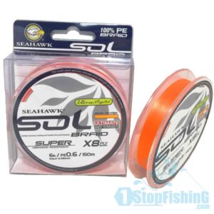 LINE,SEAHAWK SOL X8 (UL) NEON ORANGE BRAIDED (150M)