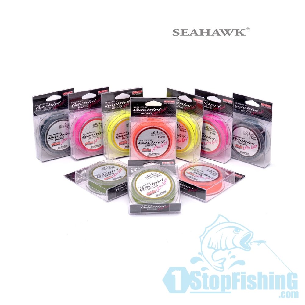 BRAID LINE, SEAHAWK GACHIRI 4X ULTRA LIGHT (150M) FLUO YELLOW