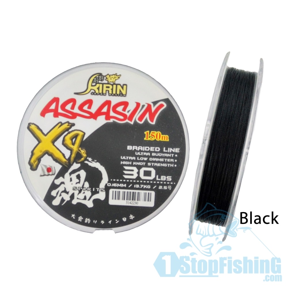 KIRIN ASSASIN X8 BRAIDED LINE (BLACK) 150M