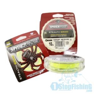 (NEWEST) SPIDERWIRE STEALTH BRAID - HI VIS YELLOW 300YDS