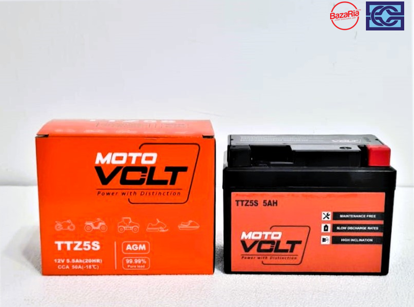TTZ5S MotoVOLT Maintenance Free Motorcycle Battery