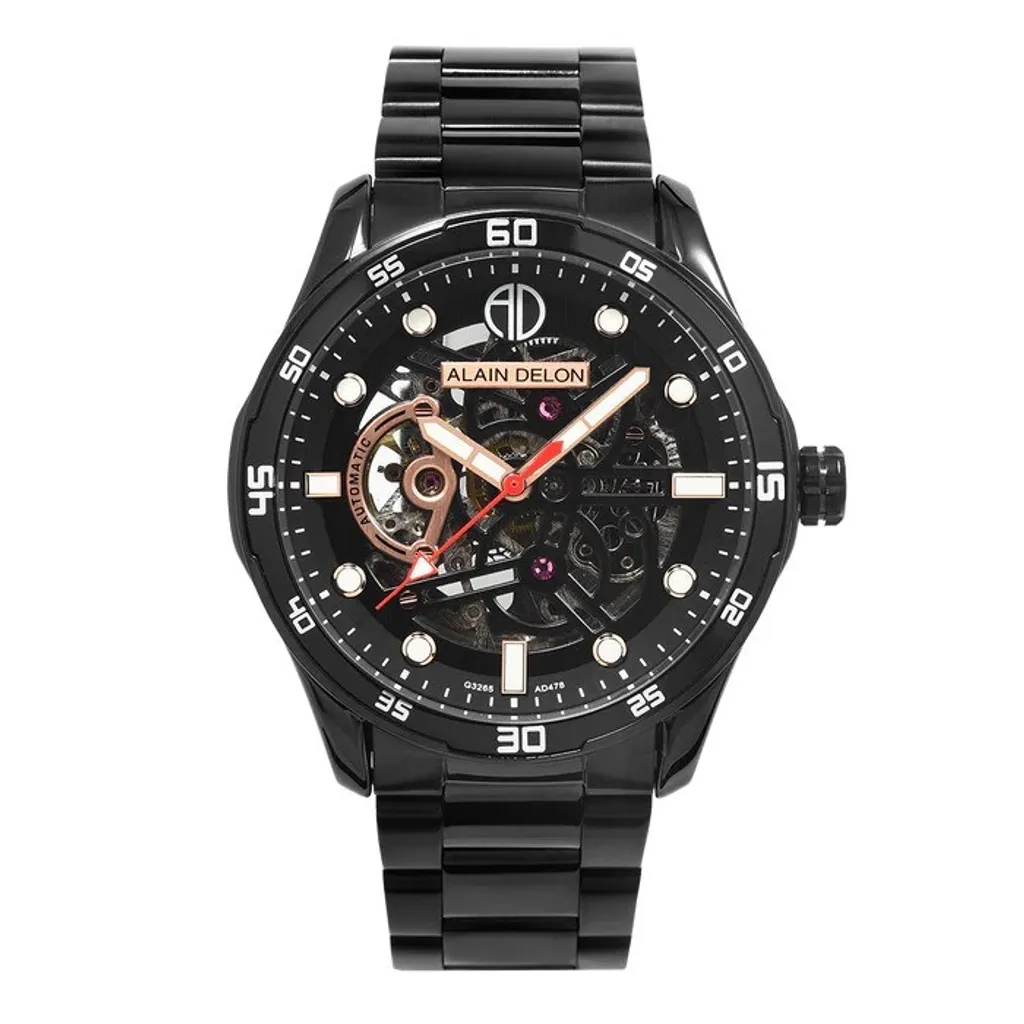 Alain Delon AD478-1736A Men Automatic Business Watch 47mm 3ATM
