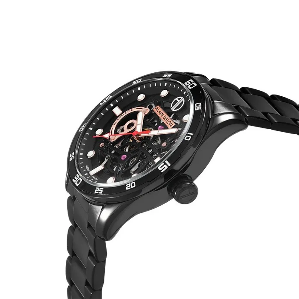 Alain Delon AD478-1736A Men Automatic Business Watch 47mm 3ATM - Image 2