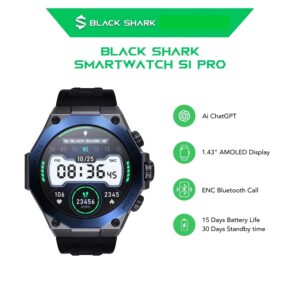 Black Shark Smartwatch S1 Pro - 1 YEAR WARRANTY