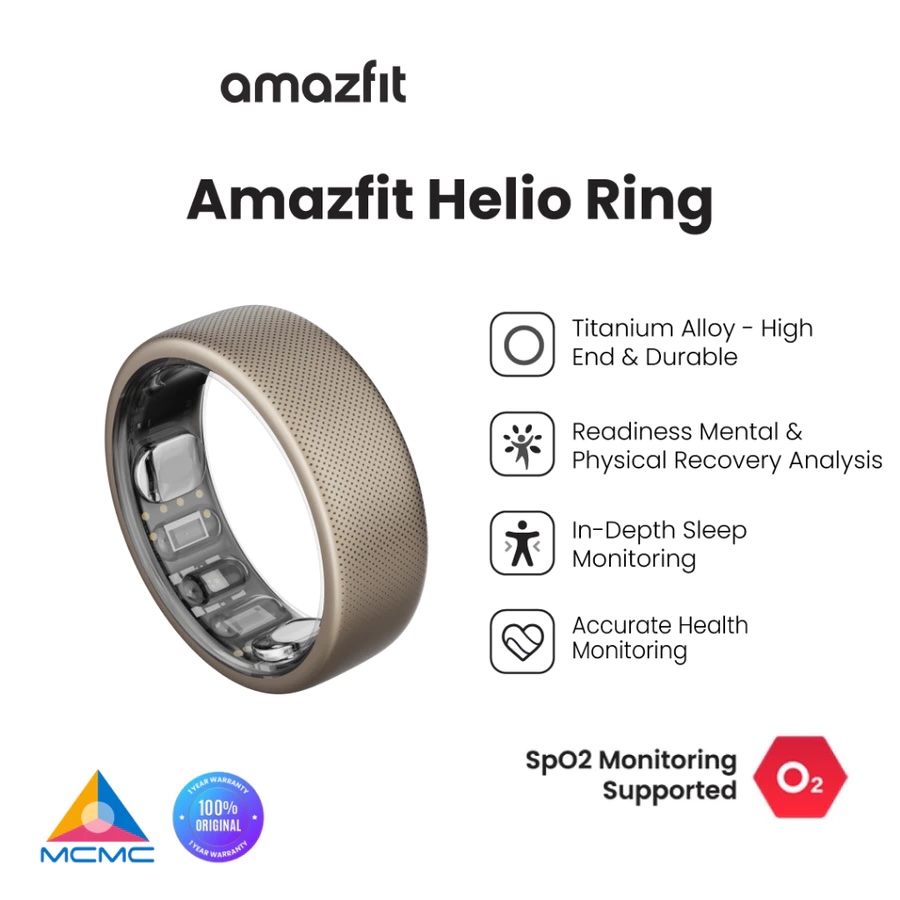 Amazfit Helio Ring Wearable Fitness Tracker, Sleep Heart - 1 YEARS WARRANTY