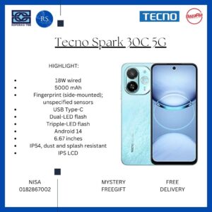 [RS] Tecno Spark 30C 5G (8+256gb)