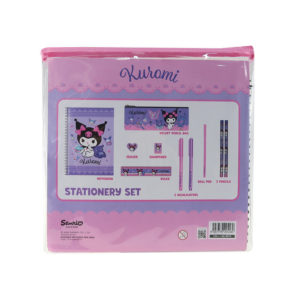 Kuromi With Friends Stationery Set - Imej 3