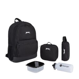 Slazenger Unisex Adults Backpack and Lunch Box (Black)