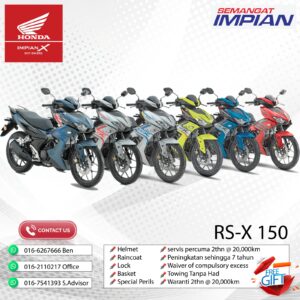 HONDA RS-X 150 - COLOUR BLUE / GREY / WHITE / YELLOW / BLUE / RED