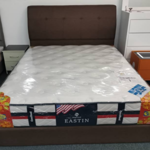 5FT CASEY BEDFRAME WITH HEADBOARD (FABRIC COLOUR : BROWN OR GREY)