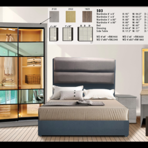 CL 503 QUEEN SIZE BEDROOM SET WITH 5FT X 6.5FT WARDROBE + DRESSING TABLE WITH STOOL