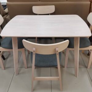 MEJA MAKAN KAYU 4 KURSI / M - ACE-DCR3+DTR4 (1+4) (WHITE WASH)