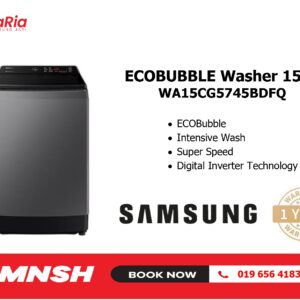 [MNSH] SAMSUNG ECOBUBBLE TOP LOAD WASHER 15KG WA15CG5745BDFQ