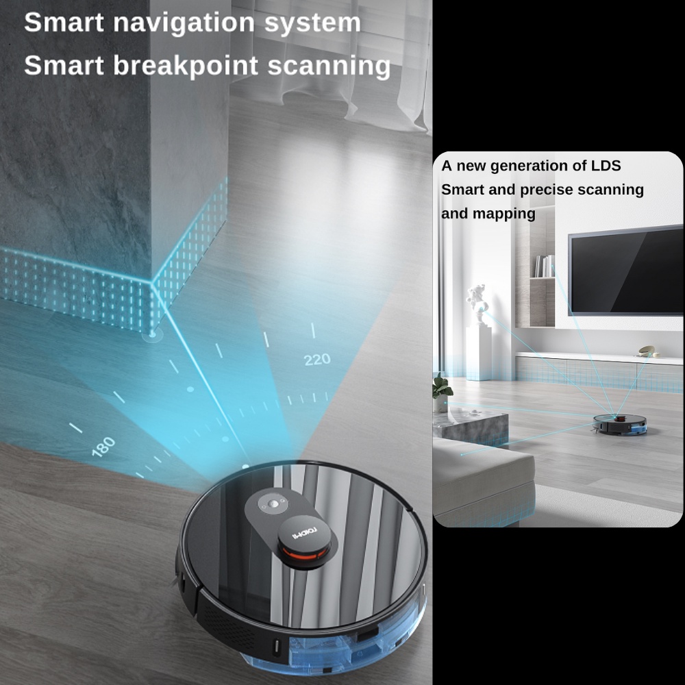 Roidmi Robot Vacuum and Mop Cleaner EVE Plus (White) - Image 5