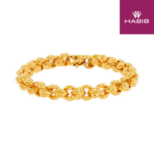 MALAYSIA DAY PROMOTION (RM15 Less Per/G) Oro Italia 916 Yellow Gold Bracelet GW3301(Y)