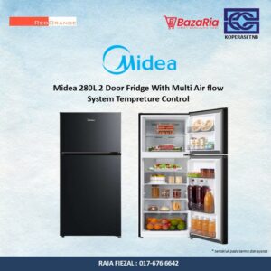 [RO] Midea 280L 2 Door Fridge with Multi Air Flow System,Temperature Control System