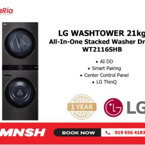 [MNSH] LG 21KG WASHTOWER ALL-IN-ONE STACKED WASHER DRYER #WT2116SHB