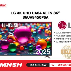 [MNSH] 86" LG 4K UHD UA84 AI TV #86UA8450PSA