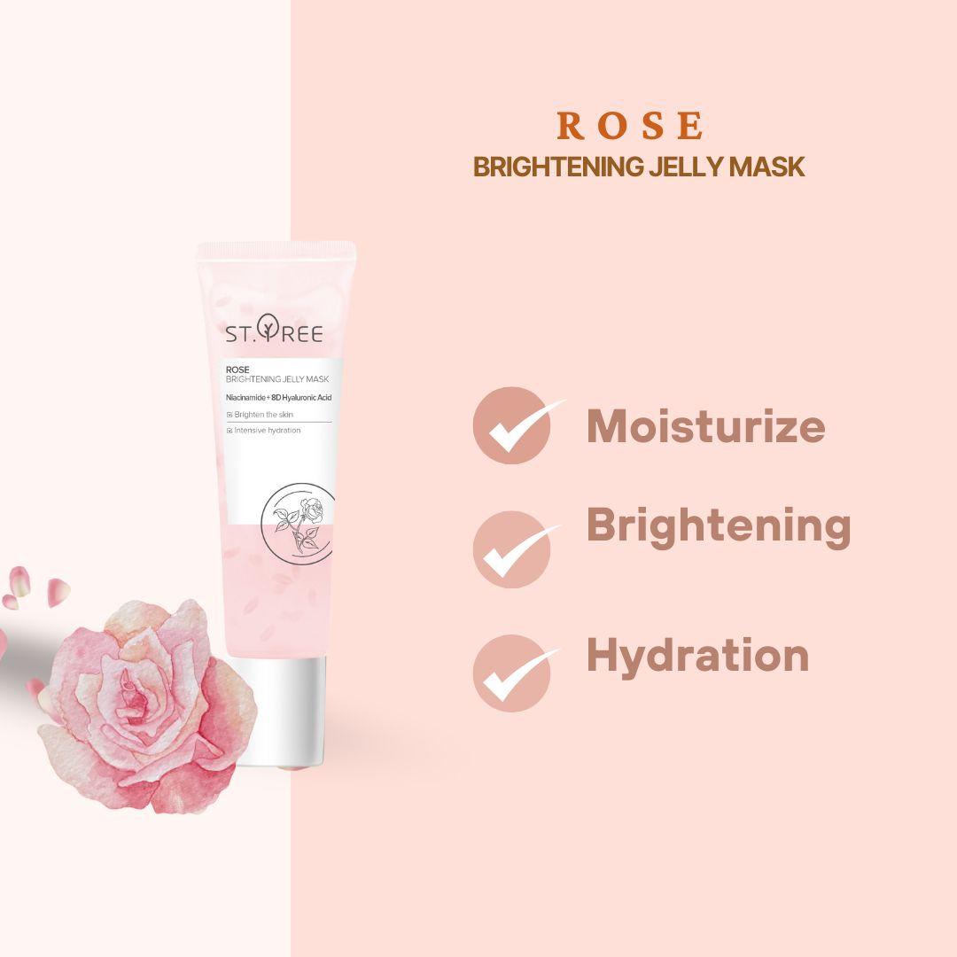 ST. TREE Rose Brightening Jelly Mask 30g Hyaluronic Skincare