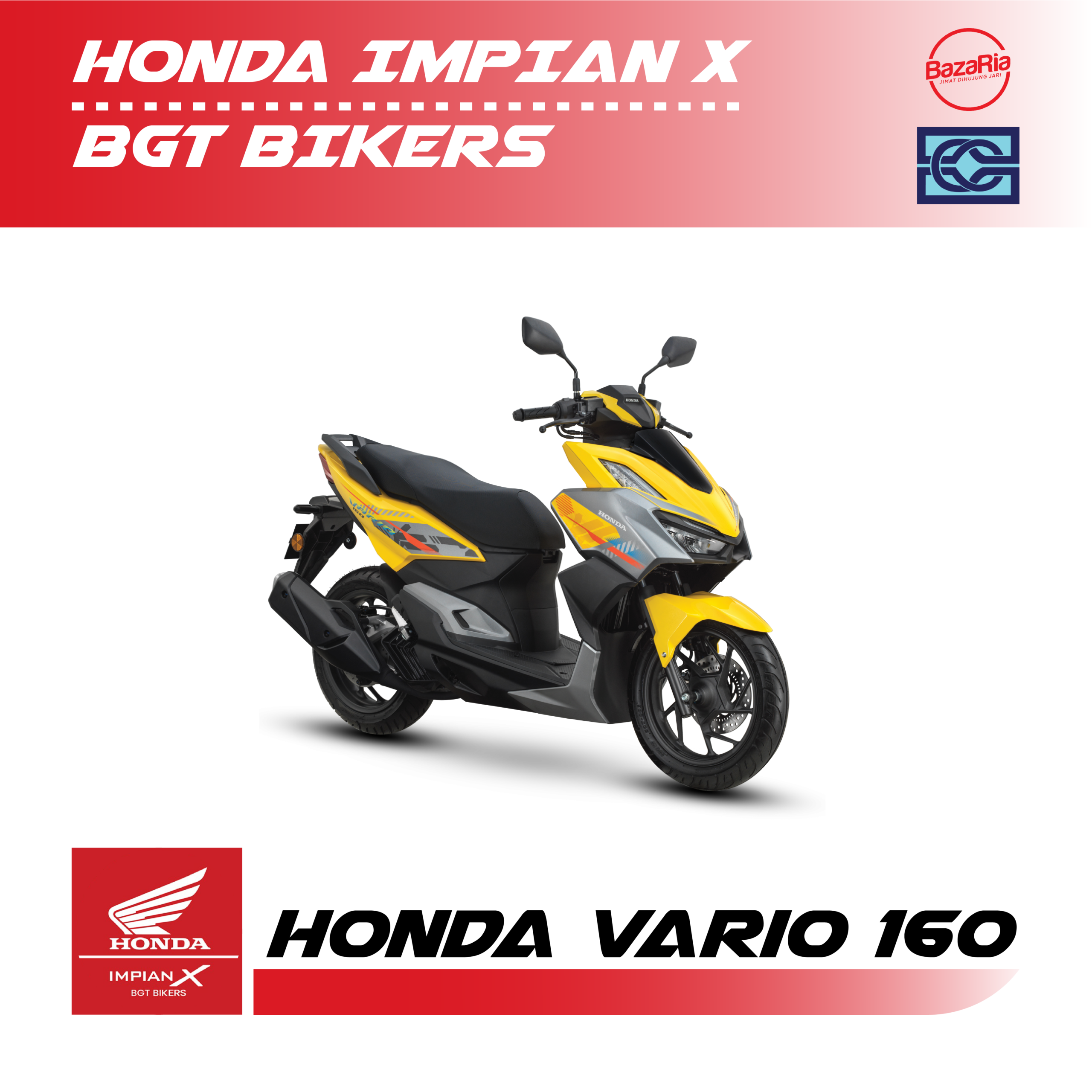 HONDA VARIO 160 - COLOUR YELLOW / RED / BLUE - Image 2