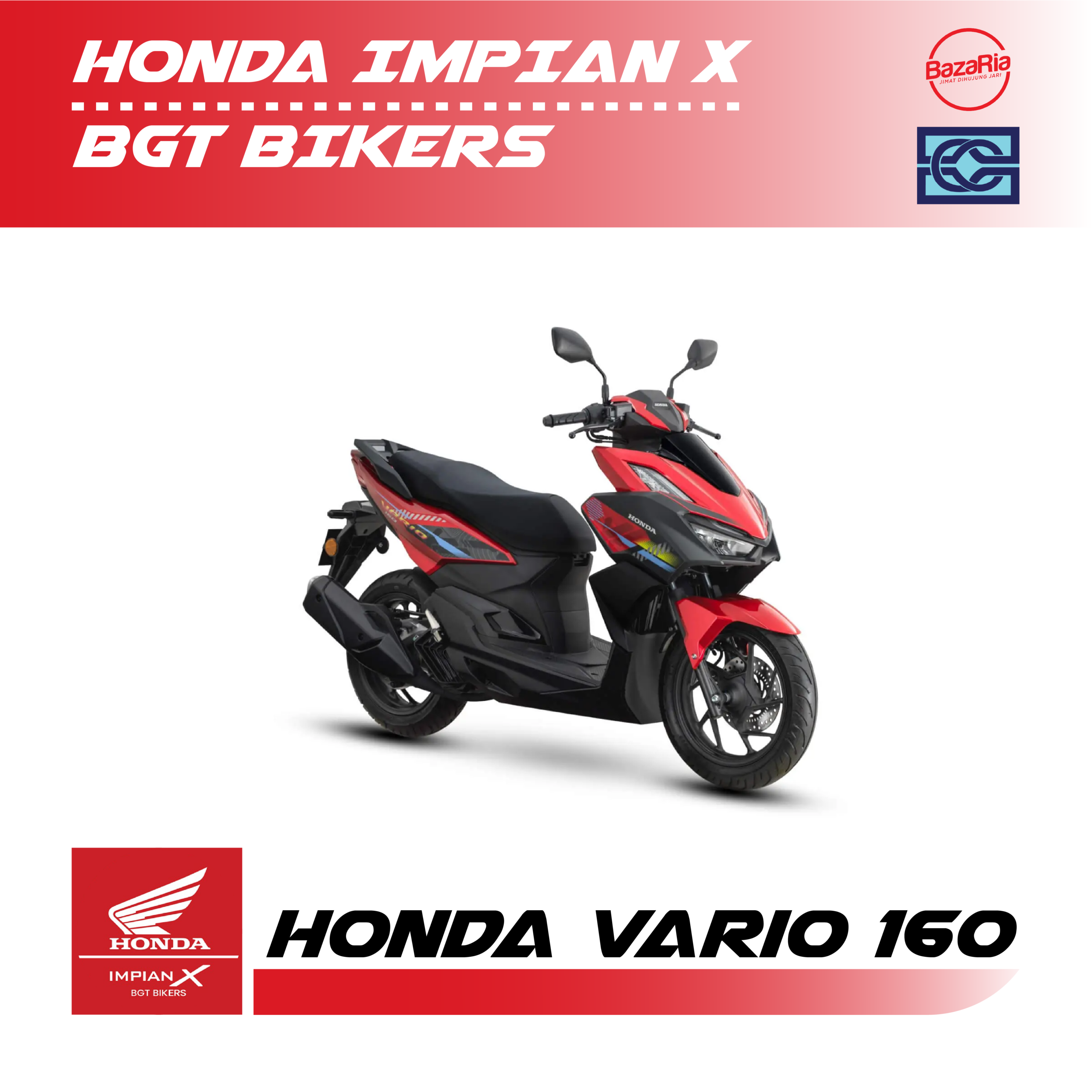HONDA VARIO 160 - COLOUR YELLOW / RED / BLUE - Image 3