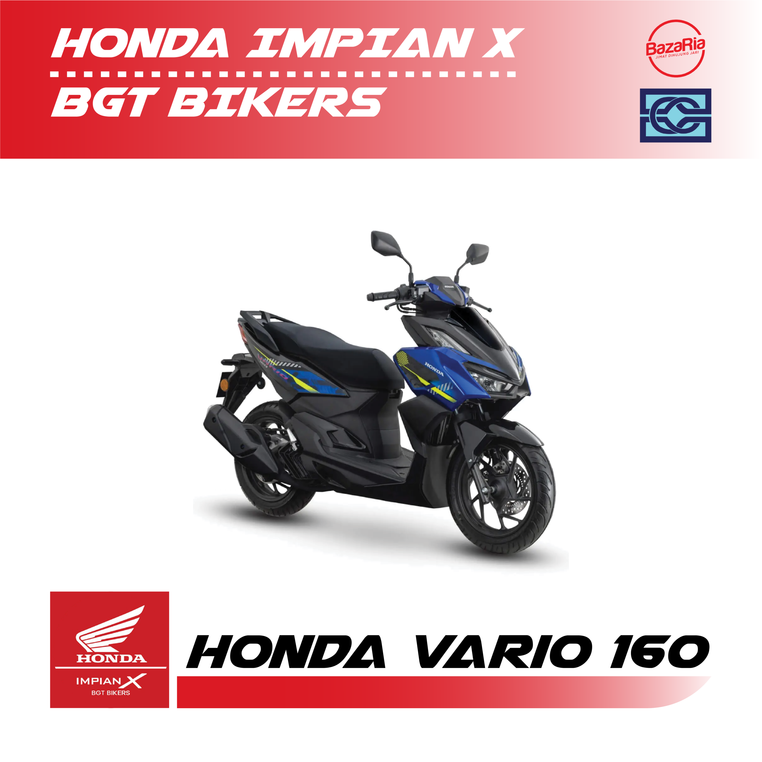 HONDA VARIO 160 - COLOUR YELLOW / RED / BLUE - Image 4