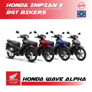 HONDA WAVE ALPHA 110 - COLOUR BLACK / RED / BLUE / GRAY