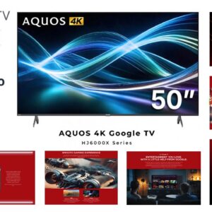 SHARP 50 Inch 4K UHD Ultra Clarity Google TV - 4TC50HJ6000X