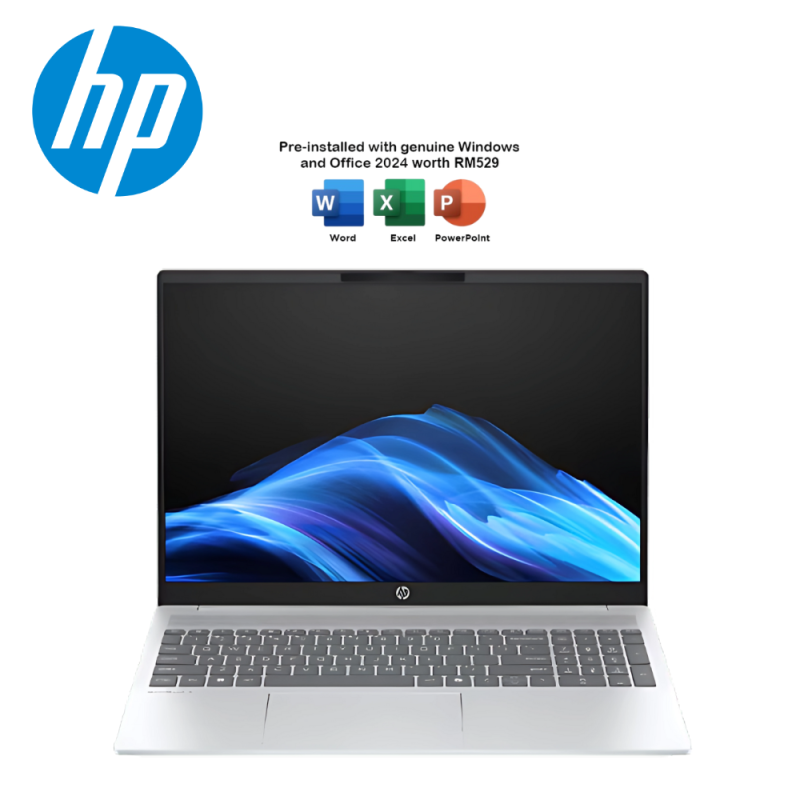 HP 15-fd0907TU 15.6" FHD Laptop Natural Silver ( C5-120U, 16GB, 512GB SSD, Intel, W11, HS+M365 )