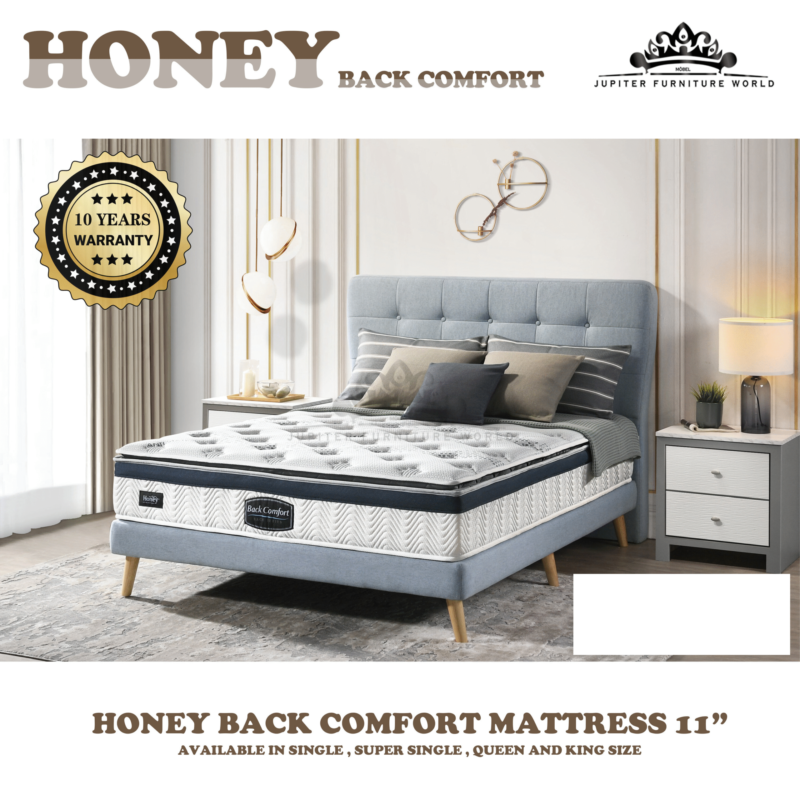 HONEY BACK COMFORT QUEEN SIZE 5'X12'' MATTRESS