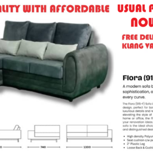 L SHAPE FLORA SOFA