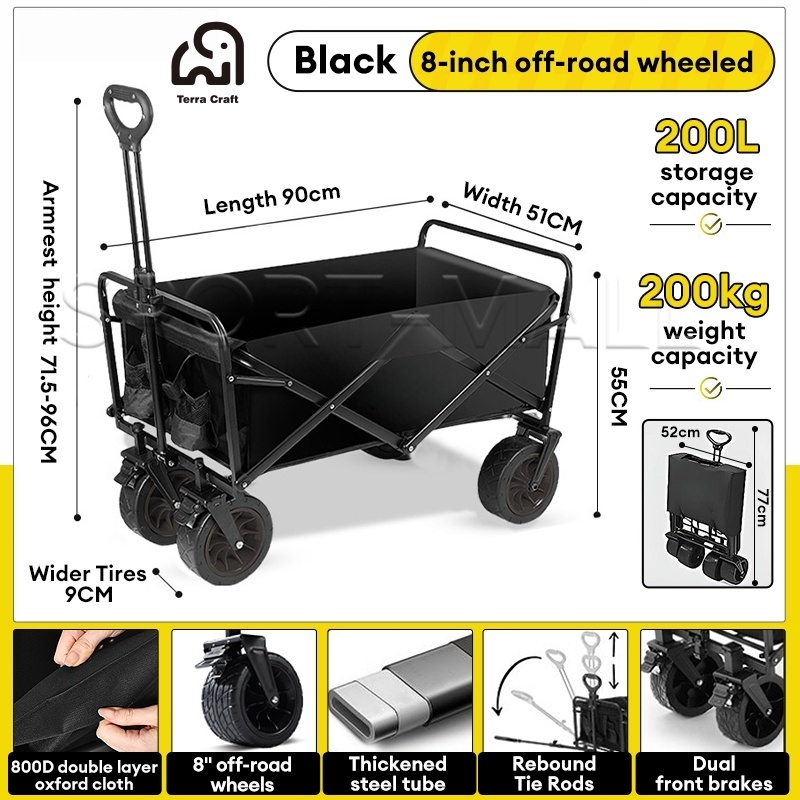 Outdoor Wagon & Foldable Trolley Camping - Image 2