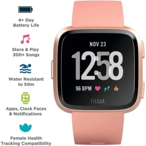 Fitbit Versa Health and Fitness Activity Tracker heart sleep track Smartwatch