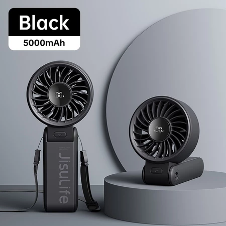 JisuLife Portable Handheld Fan 5000mAh 19.5h cooling Foldable Hand Fans - Image 3